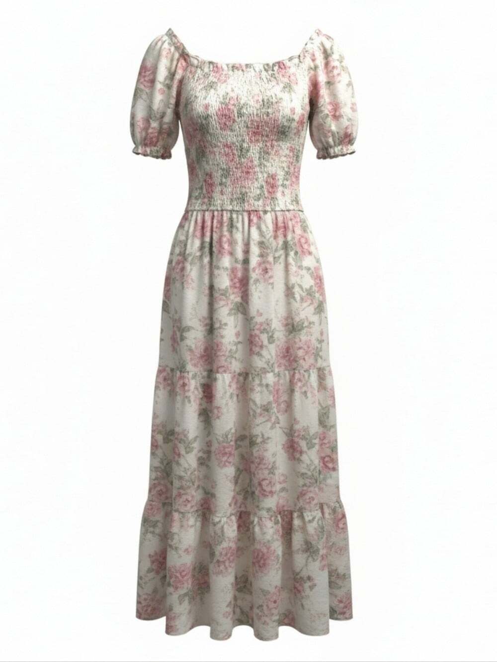 Trixxi Floral Maxi Dress Size Small - Pink Rose Print Off Shoulder Boho Dress NW